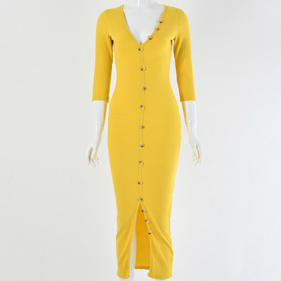 Női ruha 3/4-es ujjal és gombokkal több színben