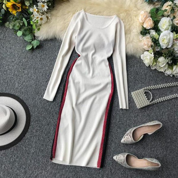 Rochie casual de dama cu margini si nasturi in diferite culori