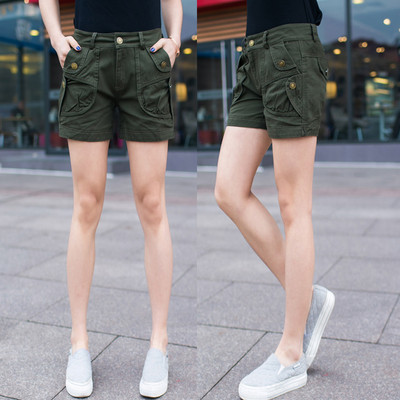 Pantaloni scurți casual dama de culoare verde