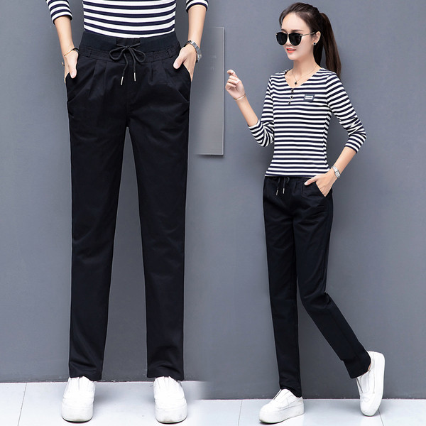 Női nadrág gumírozott derékkal, három színben