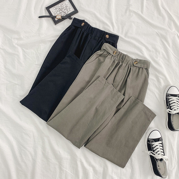 Női alkalmi nadrág gumírozott derékkal, két színben