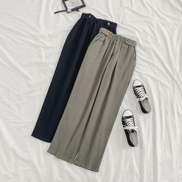 Női alkalmi nadrág gumírozott derékkal, két színben