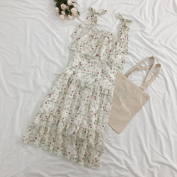 Rochie de dama moderna in doua culori cu model floral