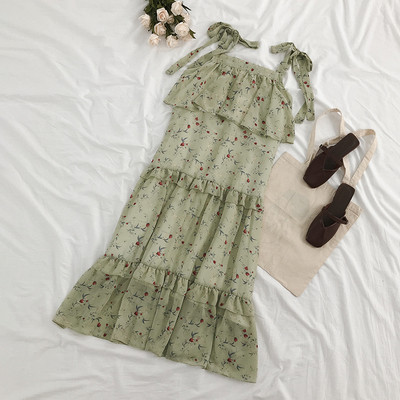 Rochie de dama moderna in doua culori cu model floral