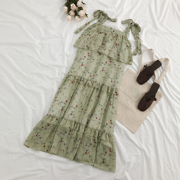 Rochie de dama moderna in doua culori cu model floral