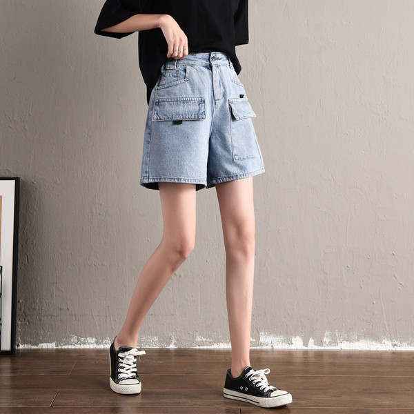 Blugi casual de damă cu talie înaltă