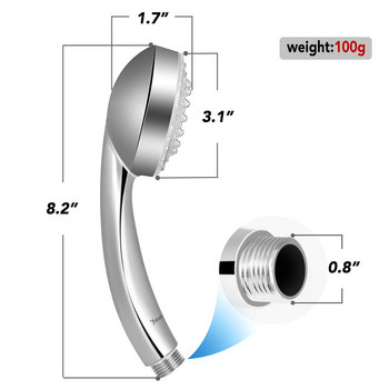 Универсална светеща душ слушалка за баня - LED светлина в 7 цвята, водоспестяваща с хромирано покритие