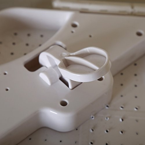 Műanyag sarokpolc minden felületre öntapadó fehér színben - sarokpolc fürdőszobába - 23x23 cm