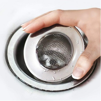 Sita de chiuveta din otel inoxidabil potrivita pentru baie si bucatarie cu un diametru interior de 4,5 cm