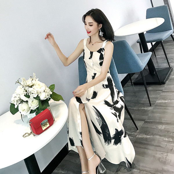 Rochie lunga de dama moderna - model croiat