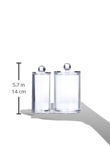 Szervező fülpárnák és sminkpárnák számára, két 14 cm magas rekesszel