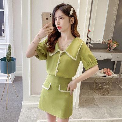 Modern női szoknya és ing szett két színben