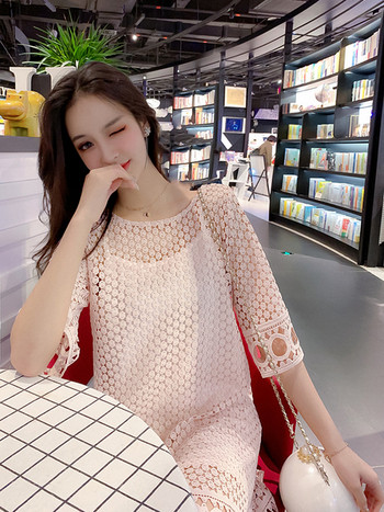 Aktuális női ruha két színben, 3/4-es ujjal