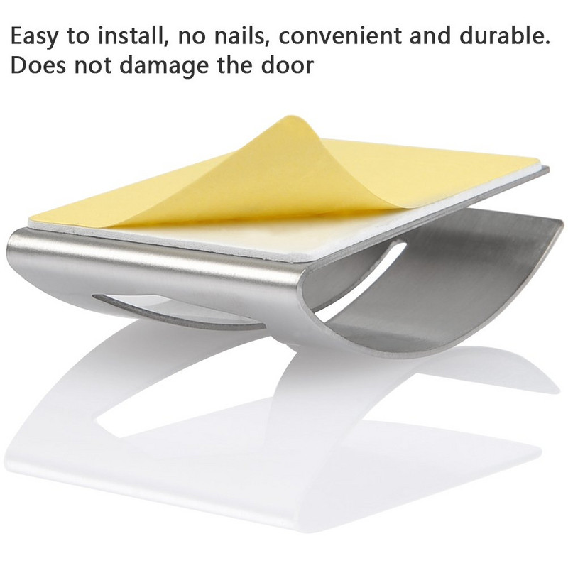 Öntapadós törülközőtartó rozsdamentes acélból, fürdőszobába és konyhába is alkalmas