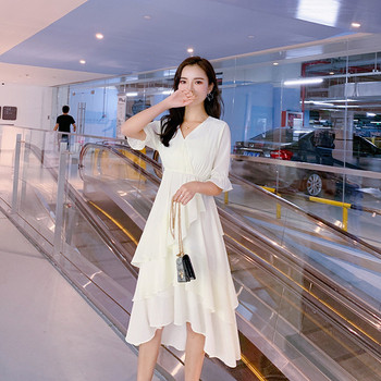 Rochie casual dama in doua culori - model croiat