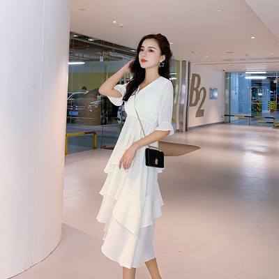 Rochie casual dama in doua culori - model croiat