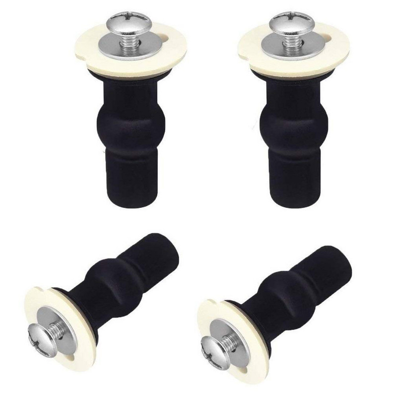 Szilikon csavarok WC-ülőkékhez fekete színben