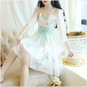 Elegáns női ruha virágmintás - szabású modell