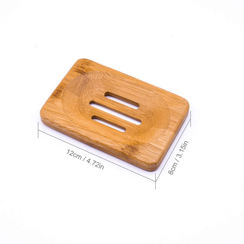 Дървена поставка за сапун или гъба от бамбук подходяща за баня и кухня в квадратна форма