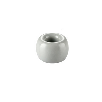 Малка керамична поставка за химикали и четка за зъби  в кръгла форма с размер 3х3 см - три цвята