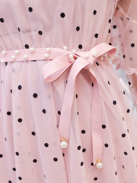 Modern női pöttyös ruha három színben