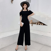 Modern női overál két színben - fekete és fehér