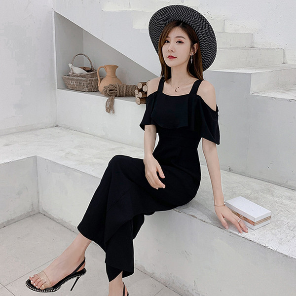 Modern női overál két színben - fekete és fehér