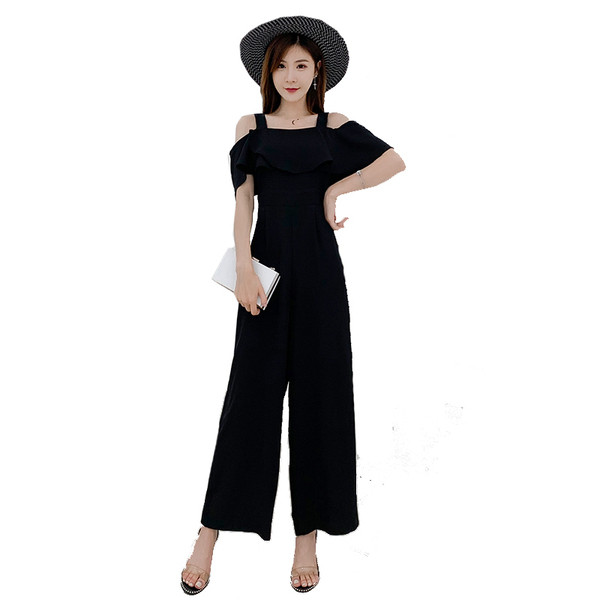 Modern női overál két színben - fekete és fehér