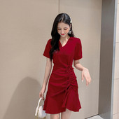 Rochie casual de dama in trei culori cu maneca scurta