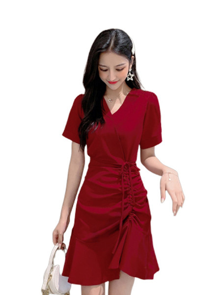 Rochie casual de dama in trei culori cu maneca scurta