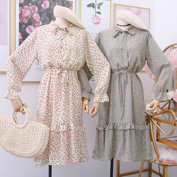 Rochie moderna de dama cu motive florale - mai multe culori