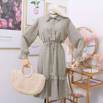 Rochie moderna de dama cu motive florale - mai multe culori