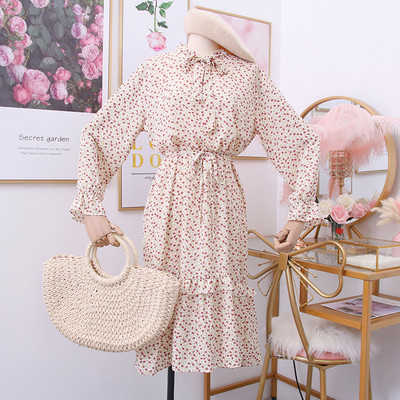 Rochie moderna de dama cu motive florale - mai multe culori