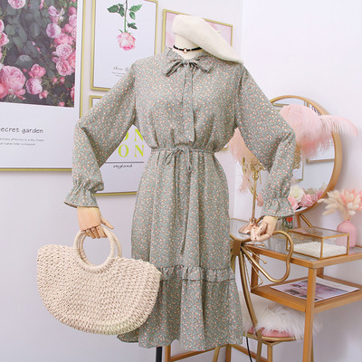 Rochie moderna de dama cu motive florale - mai multe culori