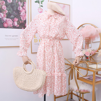 Rochie moderna de dama cu motive florale - mai multe culori