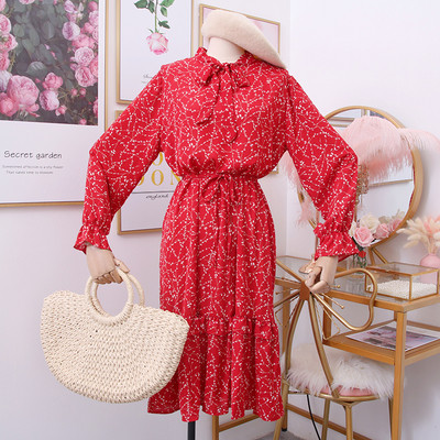 Rochie moderna de dama cu motive florale - mai multe culori