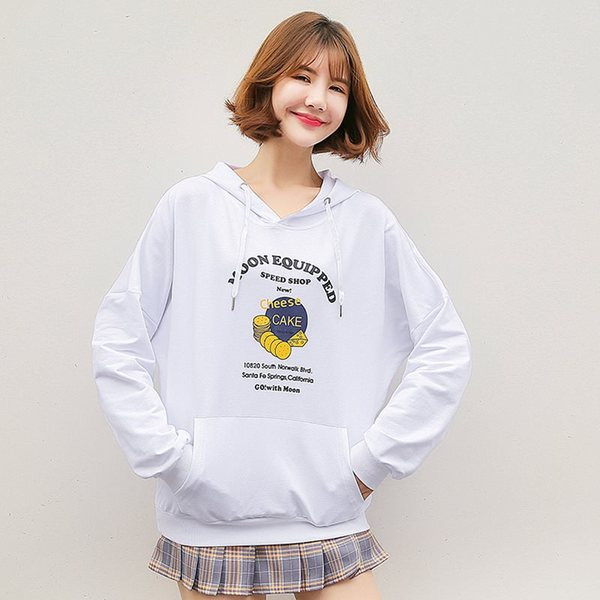 Mindennapi női pulóver színes rátéttel és kapucnival