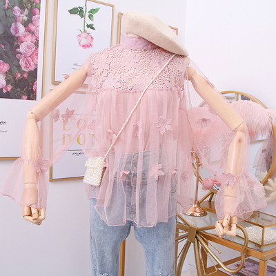 Camasa de dama eleganta model nou cu tul - mai multe culori