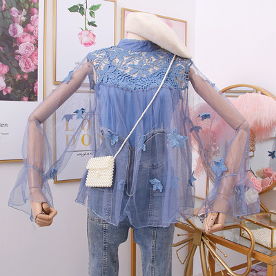 Camasa de dama eleganta model nou cu tul - mai multe culori