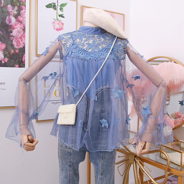 Camasa de dama eleganta model nou cu tul - mai multe culori