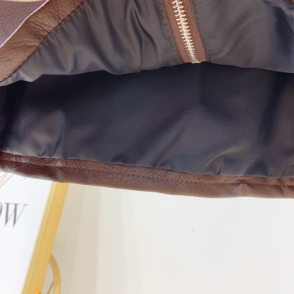 Fusta de dama eleganta din piele cu curea in doua culori