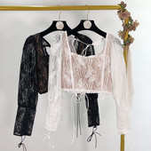 Átlátszó csipke blúz - két színben