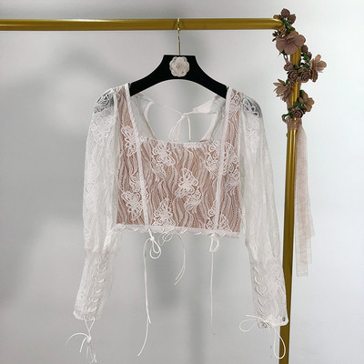 Átlátszó csipke blúz - két színben