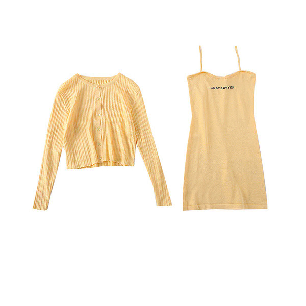 Alkalmi női ruha sárga, zöld és fekete színekben