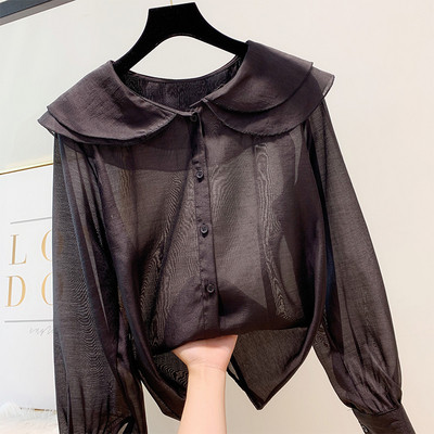 Stílusos női ing gombokkal több színben