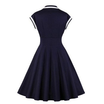 Alkalmi női ruha V-nyakú kék színben