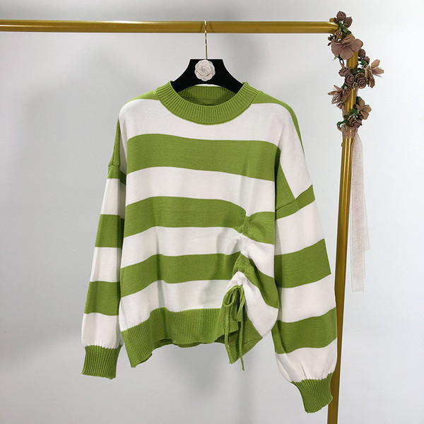Csíkos széles pulóver - négy szín