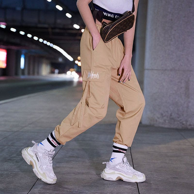 Pantaloni de dama sport si casual cu talie elastica inalta