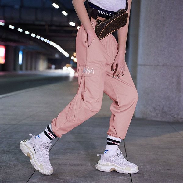 Pantaloni de dama sport si casual cu talie elastica inalta