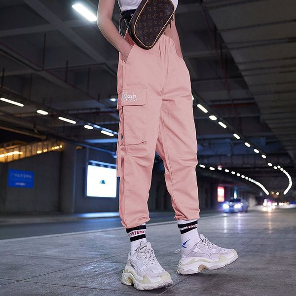 Pantaloni de dama sport si casual cu talie elastica inalta